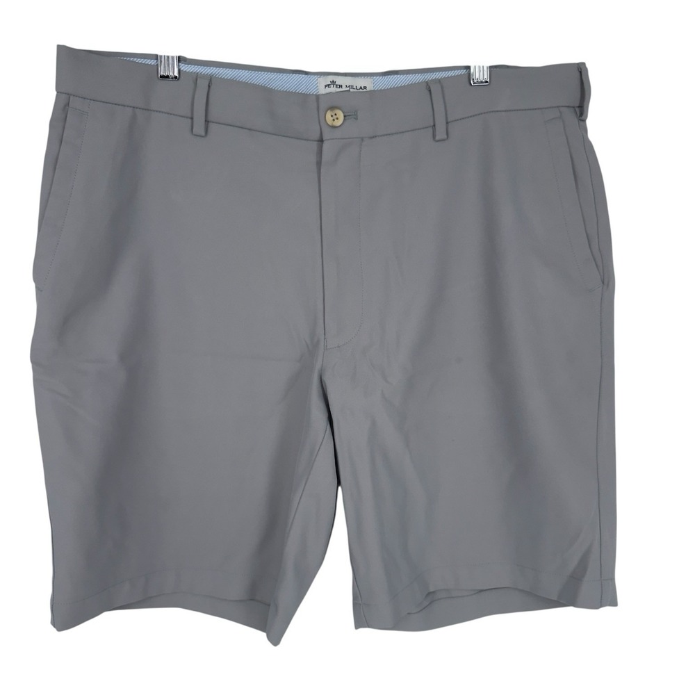 Peter Millar Golf Shorts Mens 36 Gray Skull Crossbones Performance Stretch